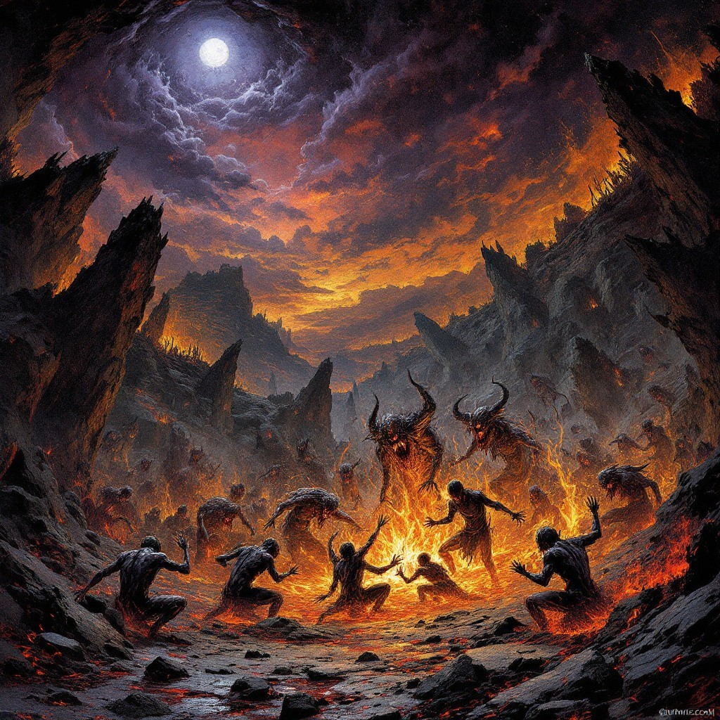Chamber XVI Naraka canvas print